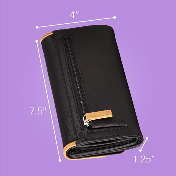 Women's Blue The Perfect Carry All Money Manager Wallet Organizer RFID Wallet - Picture 2 of 7